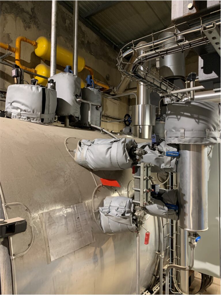 Matelas isolant robinetterie industrielle