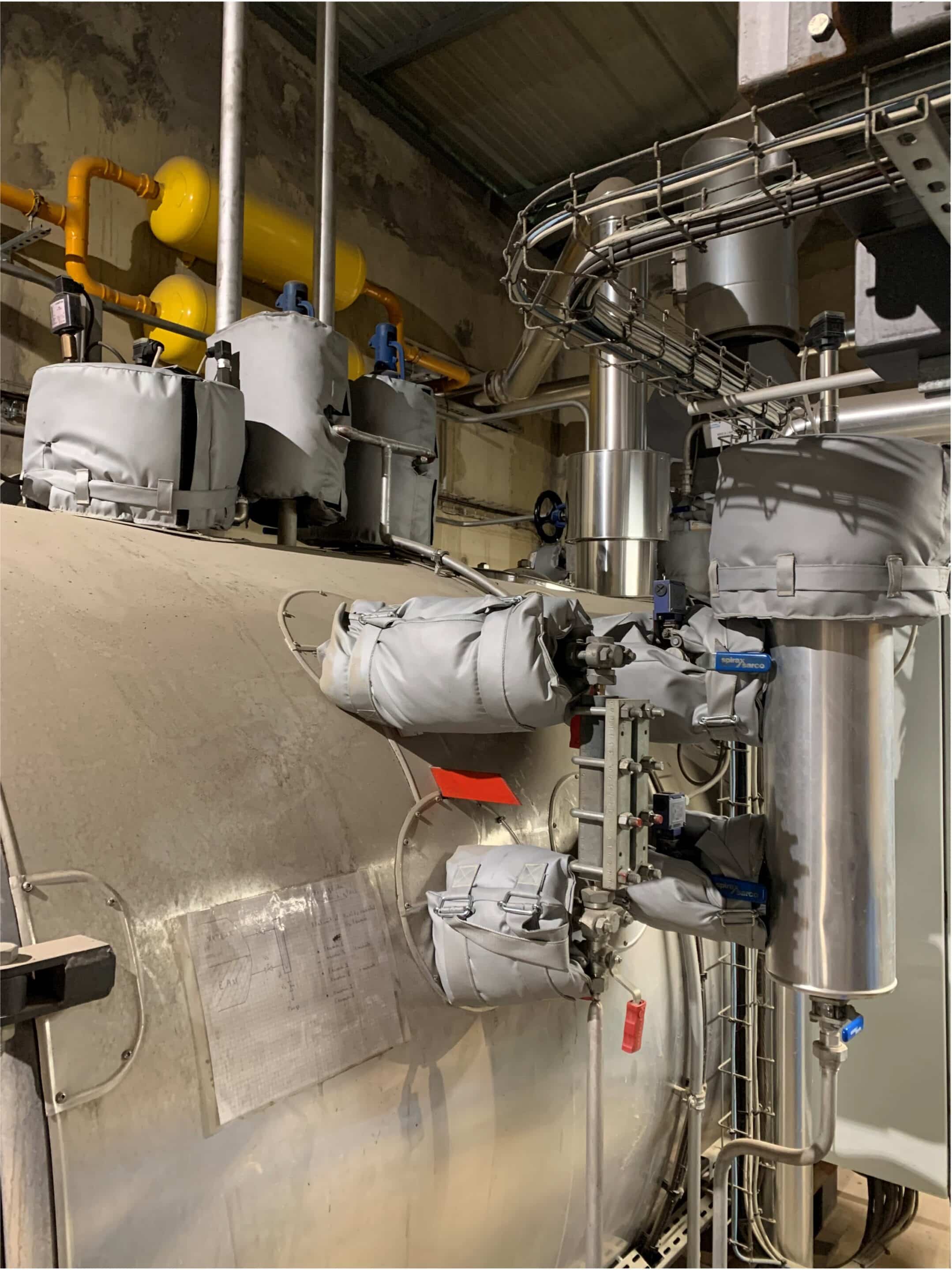 Matelas isolant robinetterie industrielle